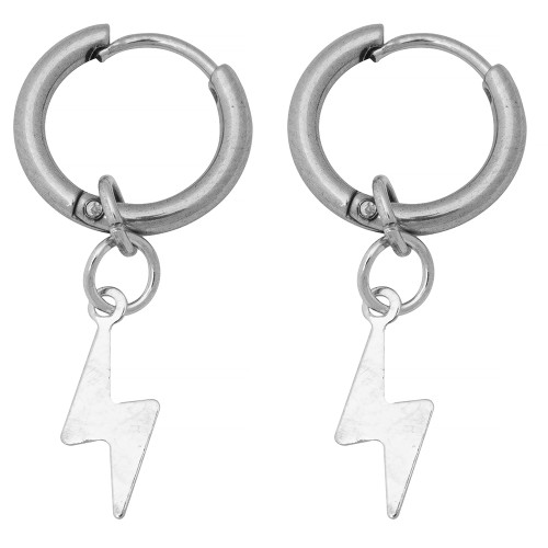Stud earrings (pair) Cupronickel zippers, pack of 2 pcs.