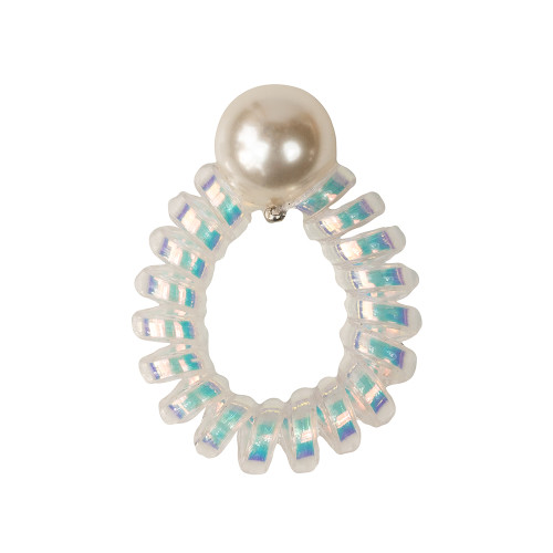 Hair elastic 40 mm with transparent pearl AB 1 pc