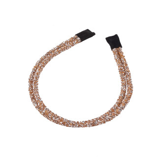 Decorative shiny beige hoop 1 pc.