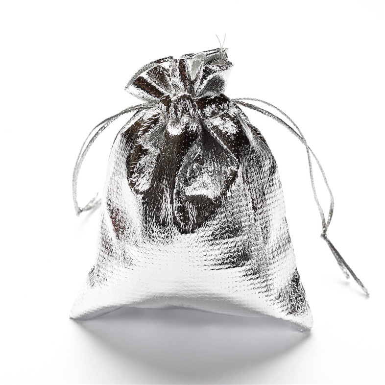 Bag 12×9 cm silver 1 pc.