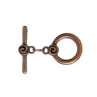Toggle clasp 17 mm copper 1 pc.