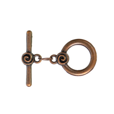 Zapięcie typu toggle 17 mm w kolorze miedzianym 1 szt