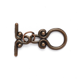 Toggle clasp 11 mm copper 1 pc.