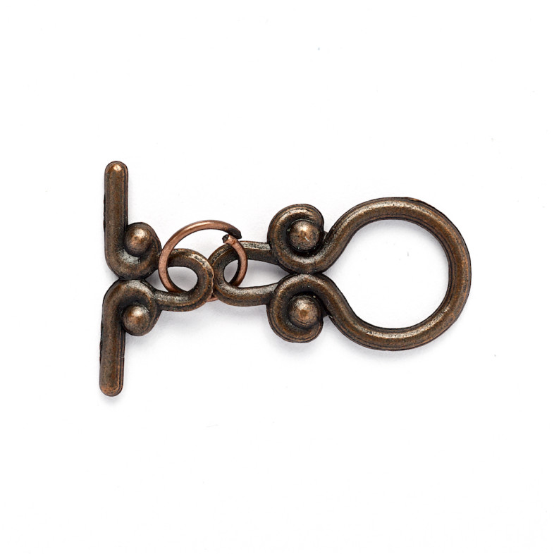Toggle clasp 11 mm copper 1 pc.