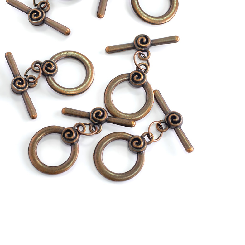 Toggle clasp 17 mm copper 1 pc.