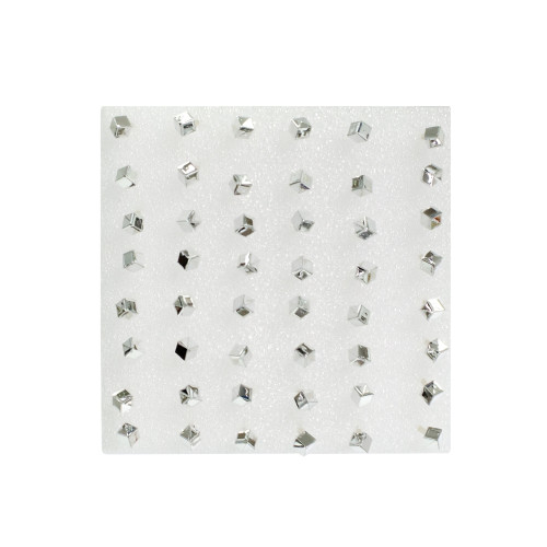 Stud earrings (pair) Square cupronickel, pack of 2 pcs.