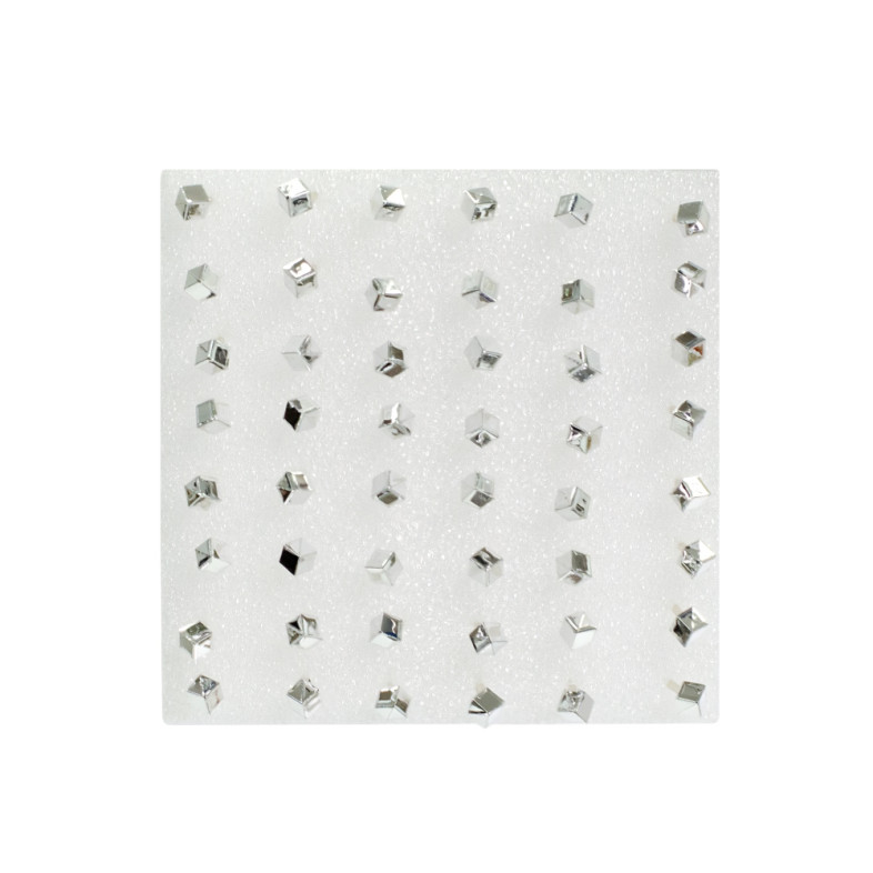 Stud earrings (pair) Square cupronickel, pack of 2 pcs.