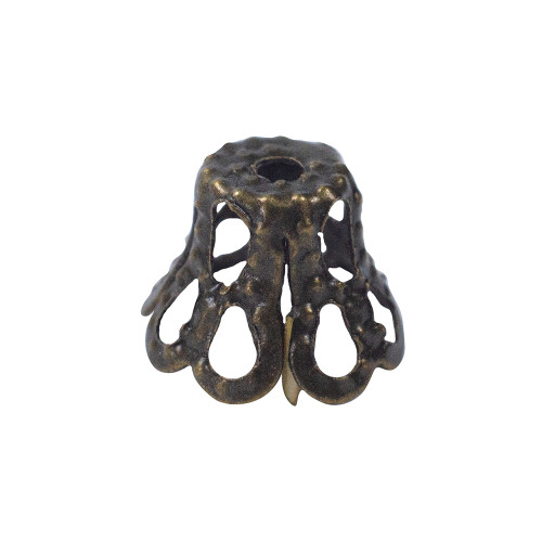 Openwork cylindrical tip 5×5 mm bronze 1 pc.