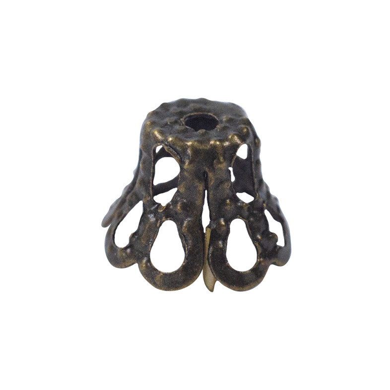 Openwork cylindrical tip 5×5 mm bronze 1 pc.
