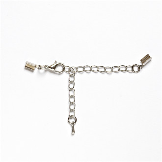 90 mm carabiner with thread clips and cupronickel chain 1 pc.