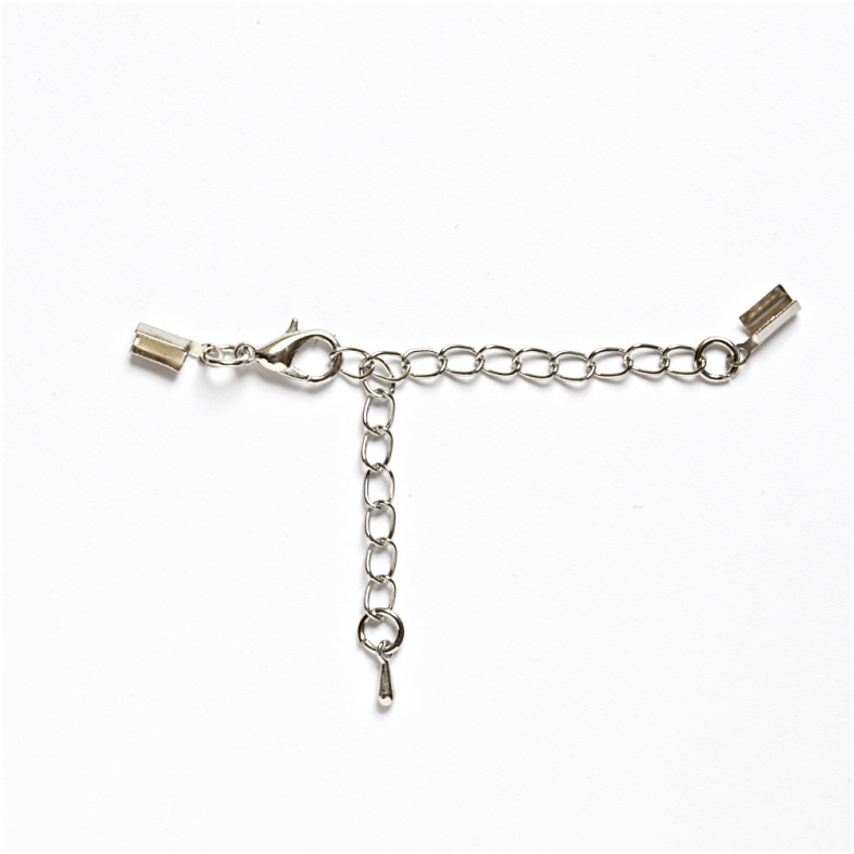 90 mm carabiner with thread clips and cupronickel chain 1 pc.