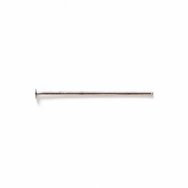 Jubilerskie sztyfty 20 mm w kolorze stalowym ciemny op.10 gr
