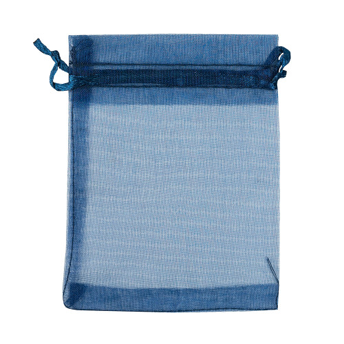 Decorative organza bag 12×9 cm blue 1 pc