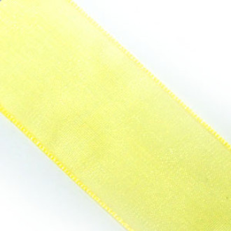 Organza ribbon 25 mm yellow 1 meter