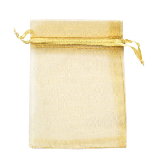 Decorative organza bag 12×9 cm gold 1 pc