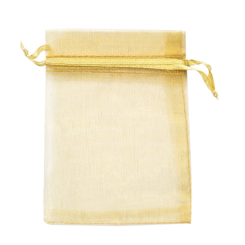 Decorative organza bag 12×9 cm gold 1 pc