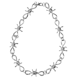 Barbed wire chain 45 cm cupronickel 1 pc.