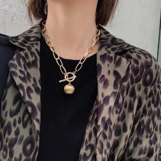 Chain with a Ball pendant 45 cm gold 1 pc.