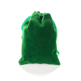 Woreczek dekoracyjny z aksamitu 9x7 cm zielony 1 szt