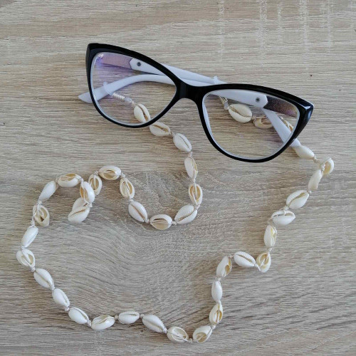 Glasses chain "Seashells" 70 cm gold 1 pc