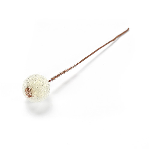Decorative element 70 mm Berry in sugar white 1 pc.