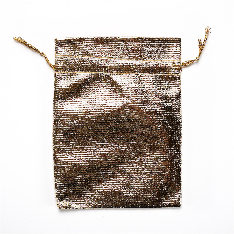 Bag 12×9 cm gold 1 pc