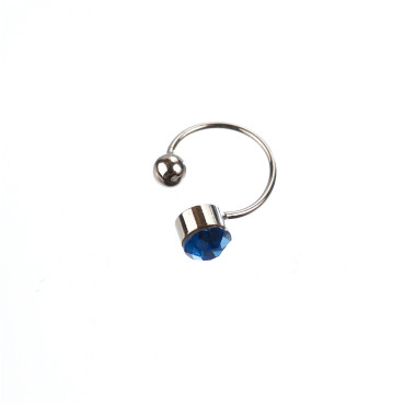 Round blue coffee earrings 1 pc