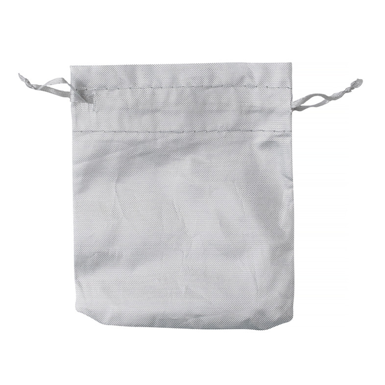Polyester bag 12×10 cm silver 1 pc