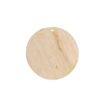 Wooden pendant 50 mm beige 1 pc.