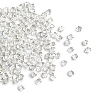 Koralik kryształowy sześcianowy 2x2 mm przezroczysty op.20 szt