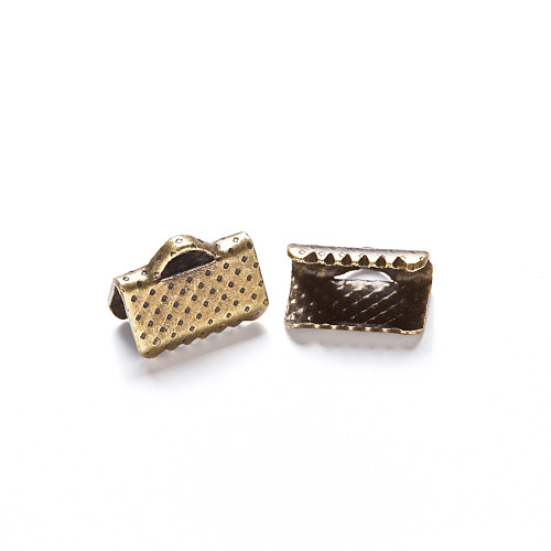Flat crocodile clip 10×6 mm bronze 1 pc.