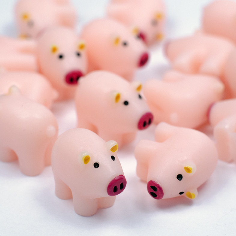 Decorative element Pig pink 1 pc.