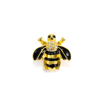 SNAP button bead Bee gold 1 pc.