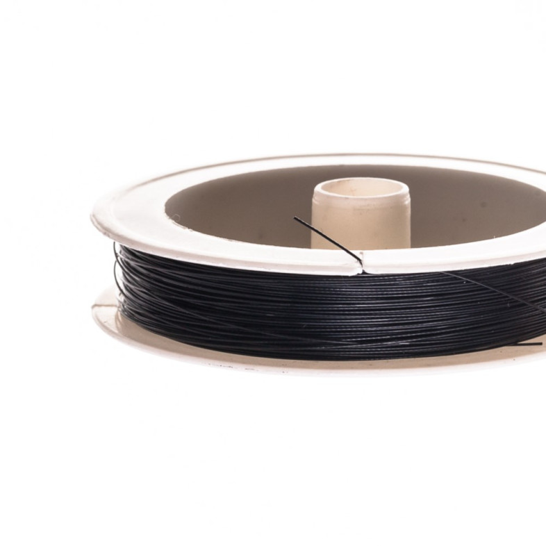 Metallized fishing line 0.38 mm black 1 meter