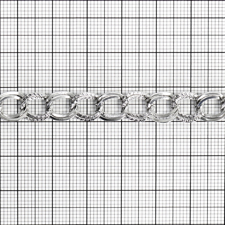 Chain, armor-plated, 8×10×0.8 mm, cupronickel, 1 meter