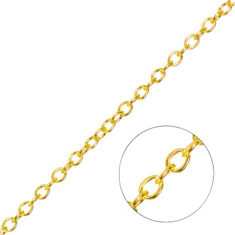 Anchor chain 4×5.5×1 mm gold 1 meter