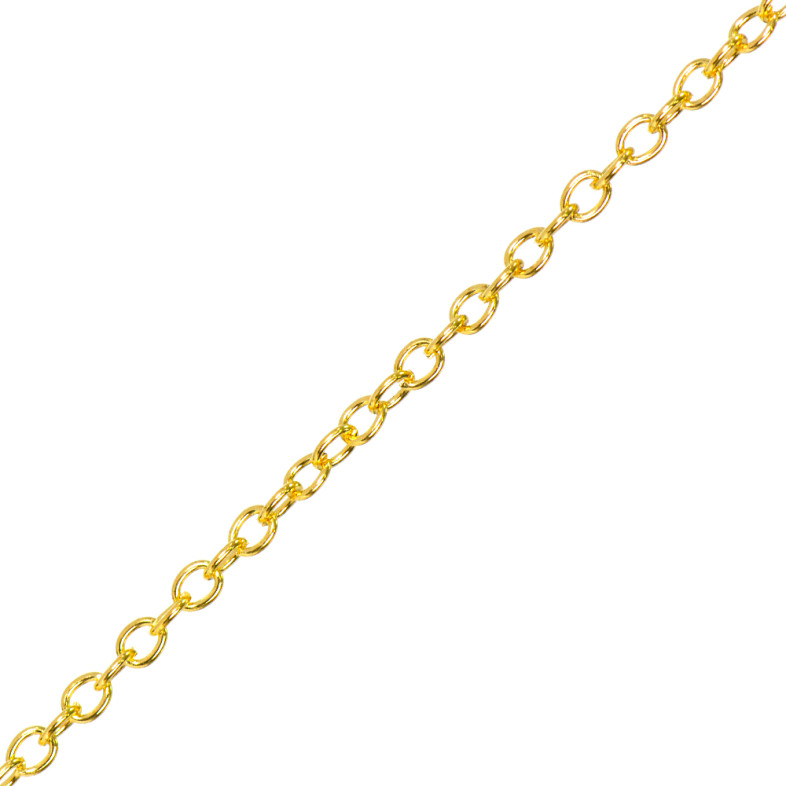 Anchor chain 4×5.5×1 mm gold 1 meter