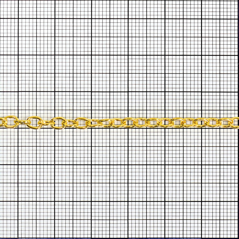 Anchor chain 4×5.5×1 mm gold 1 meter