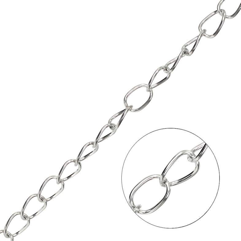 Chain, armor-plated, 13×18×2 mm, cupronickel, 1 meter