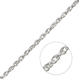 Łańcuch Kordę 5x7x0,9 mm w kolorze melchioru 1 metr