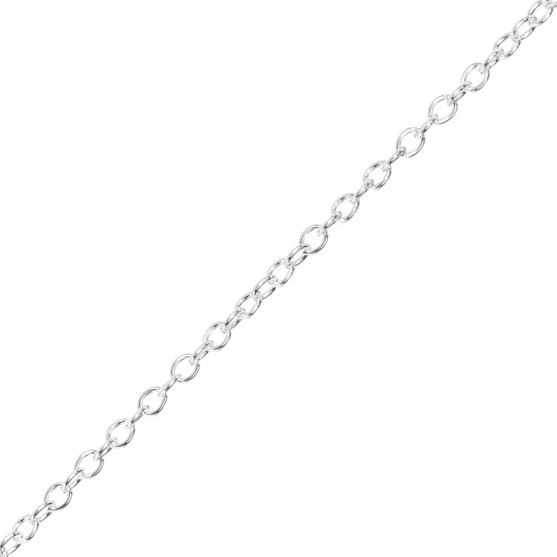 Anchor chain 2.3×3×0.6 mm silver 1 meter