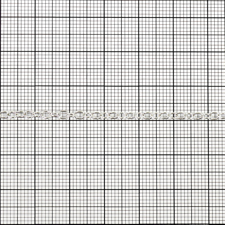 Anchor chain 2.3×3×0.6 mm silver 1 meter