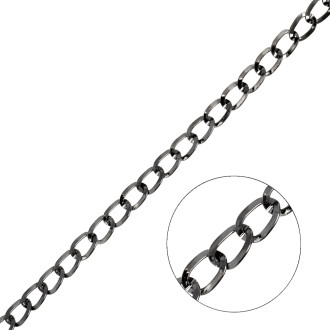 Medium chain, armor-plated, 8×10×1.4 mm, dark steel, 1 meter