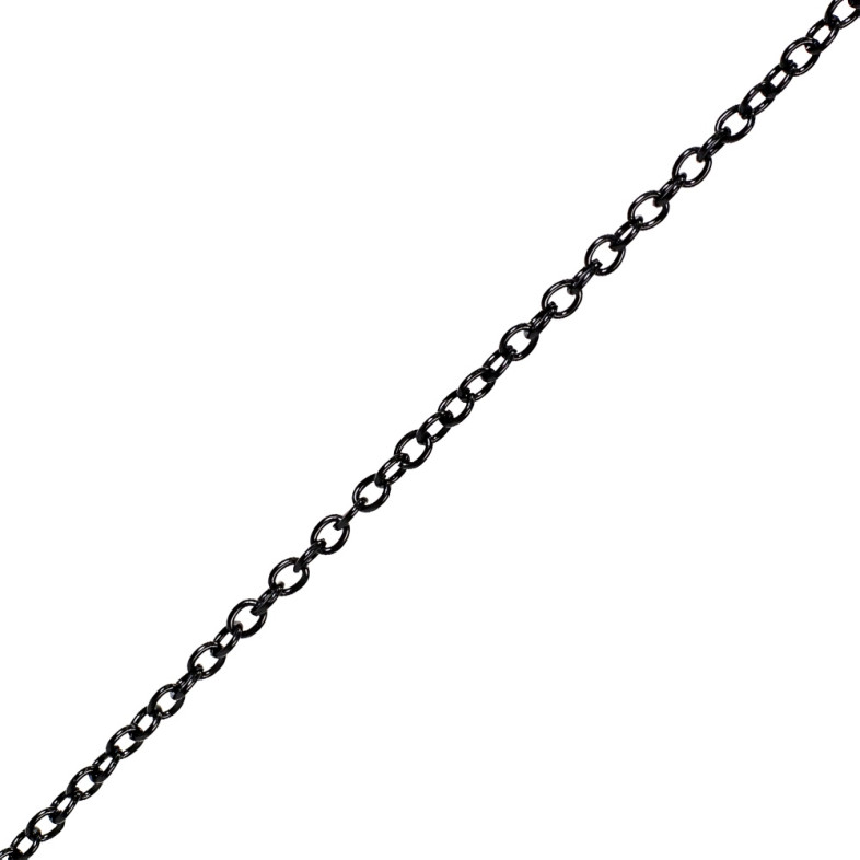 Anchor chain 3×4.5×0.7 mm black 1 meter