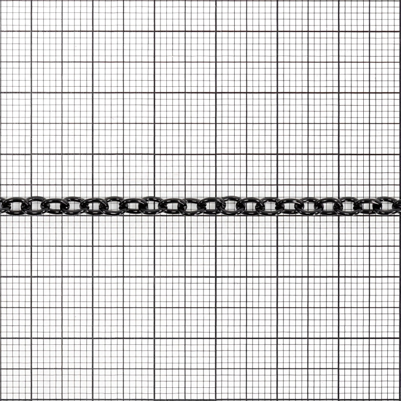 Anchor chain 3×4.5×0.7 mm black 1 meter