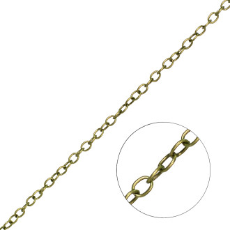 Anchor chain 5×7×1 mm bronze 1 meter