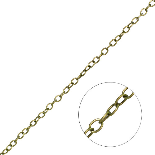 Anchor chain 5×7×1 mm bronze 1 meter