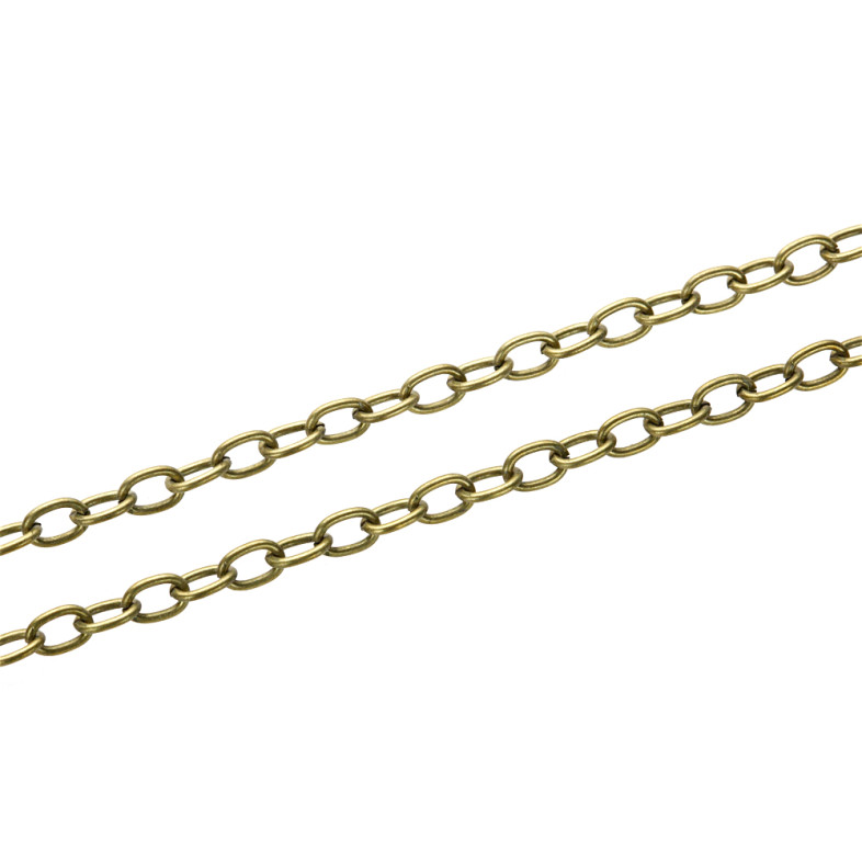 Anchor chain 5×7×1 mm bronze 1 meter