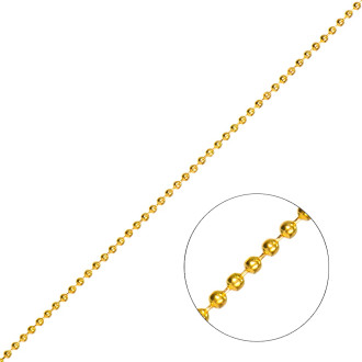 Łańcuszek z kulek o splocie jednolitym 1,5x1,5x1,5 mm w kolorze złotym 1 metr