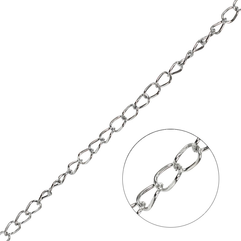 Armored chain 8×10×1.4 mm cupronickel 1 meter